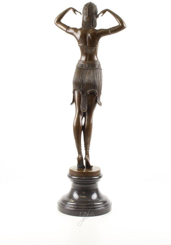 Beeld - Scarab danseres Vrouw - Brons - 75 cm hoog (DC-19)