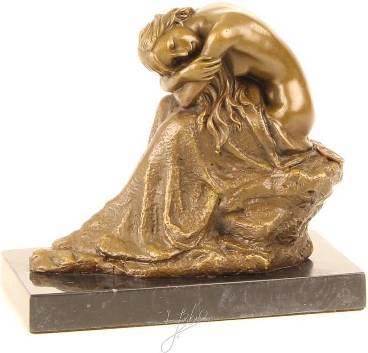 Beeld brons - "Kneeling Beauty" - Schoonheid - 15 cm hoog (DSTM-22)