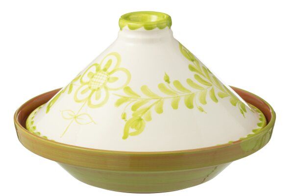 Tagine Granada Ceramic White/Green (52094)