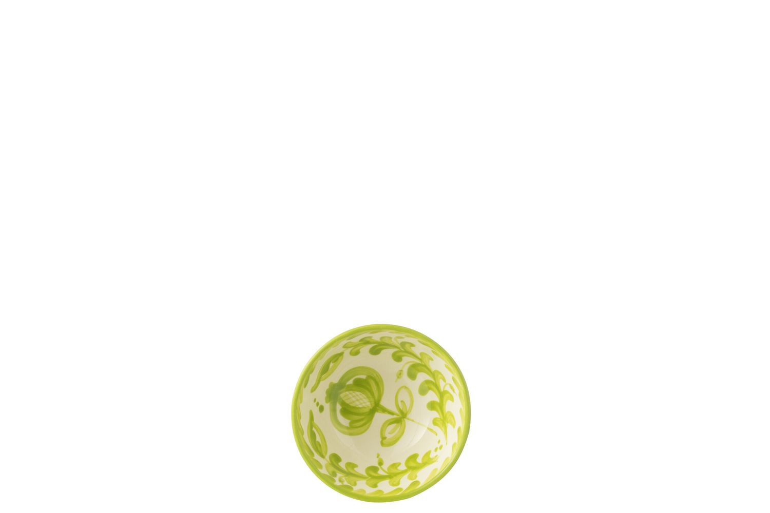 Bowl Granada High Ceramic White/Green Small (52098) H 6,5 X B 14 X L 14 cm