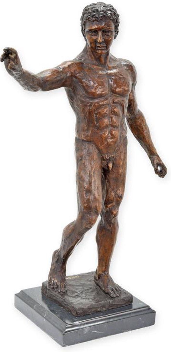 Brons beeld - beeld David van Michelangelo - sculptuur - 39 cm hoog (TBA-77)