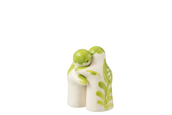 Salt&amp;Pepper Granada Ceramic White/Green H 8 x B 4,5 x L 7 cm (52103)