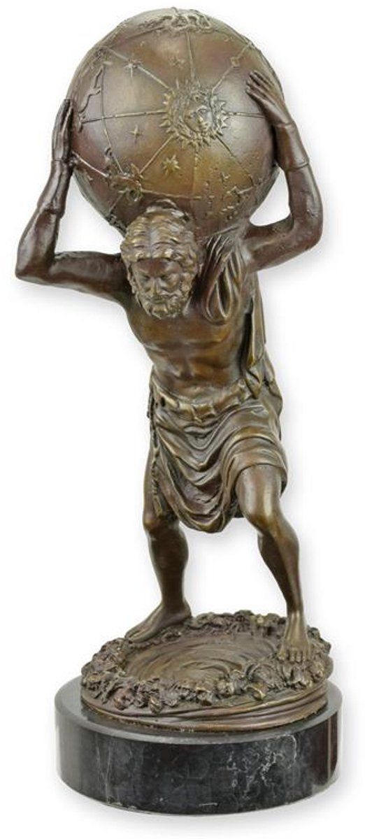 Bronzen beeld - Atlas - sculptuur - 31,2 cm hoog (YY-125)