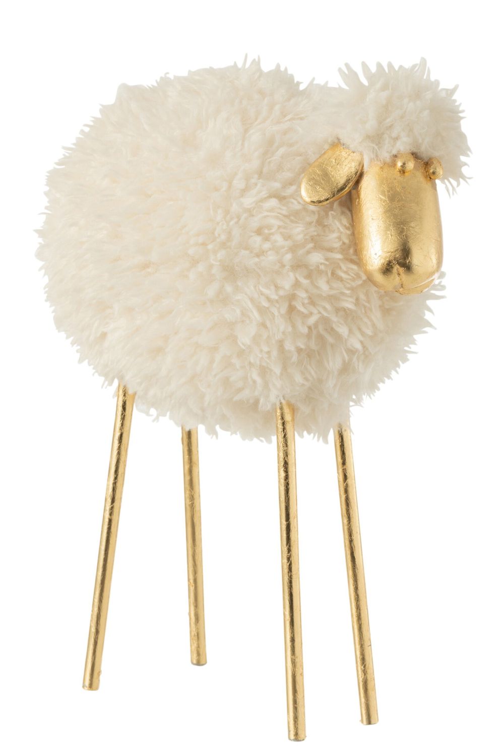 Schaap Metaal/Poly Wit/Goud Large H 45 X B 21 X L 36 CM  (35050)