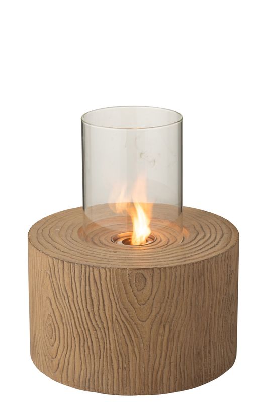 Vuurkorf Trunk Rond Magnesium Greige H 52 x B 41 x L 42 cm  (55002)