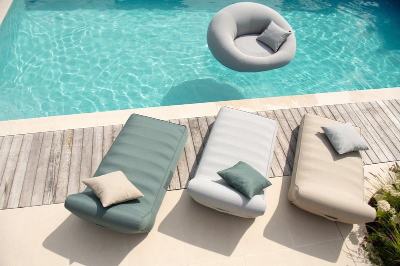 Matras Donut Polyethyleen Beige H 75 x B 175 x B 150 cm  (41041)