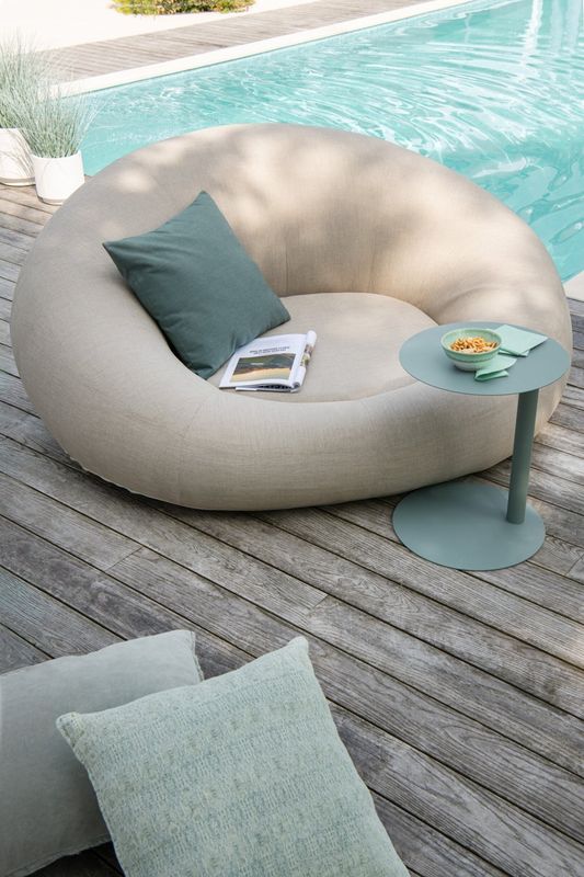 Matras Donut Polyethyleen Grijs H 75 x B 175 x l 150 cm (41044)