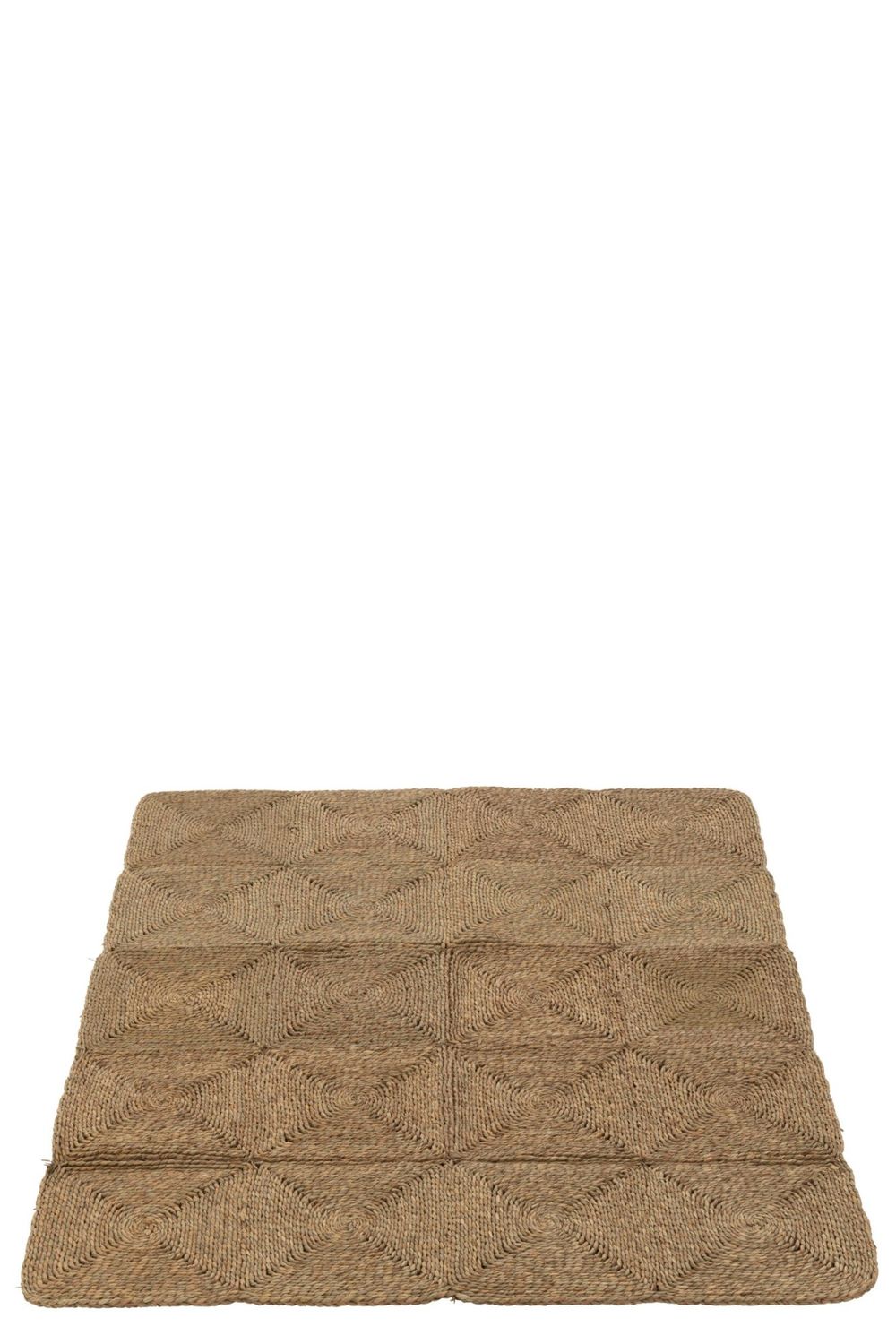 Tapijt Vierkanten Geweven Touw Plastiek Naturel (41512) H 1,5 x B 122 x L 153 cm