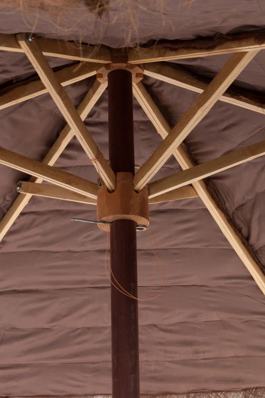 Parasol Cocobladeren Bruin Small H 270 x B 150 x L 150 cm  (71138)