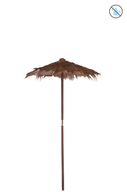 Parasol Cocobladeren Bruin Large H 240 x B 290 x L 290 cm  (71139)