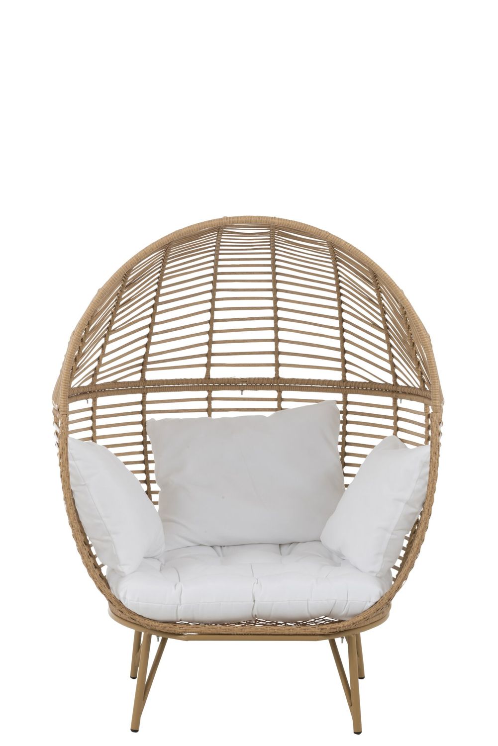 Loungestoel Ovaal Staal Naturel H 148 x B 110 x L 115 cm (91019)