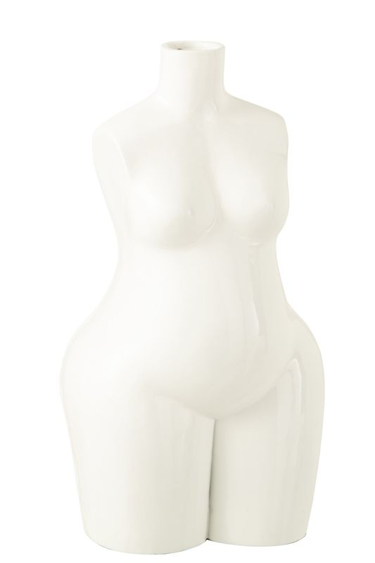 Vase Vrouw Lichaam Polyresin Glanzend Wit Large H 2 x B 47 x L 25,5 cm (40525)