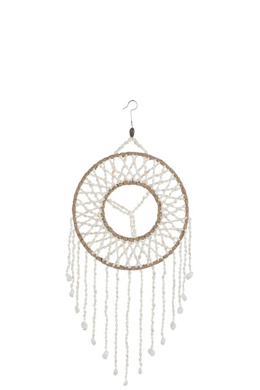 Dromenvanger Mandala Schelp Wit Large H 50 x B 2 x L 25 cm  (42418)
