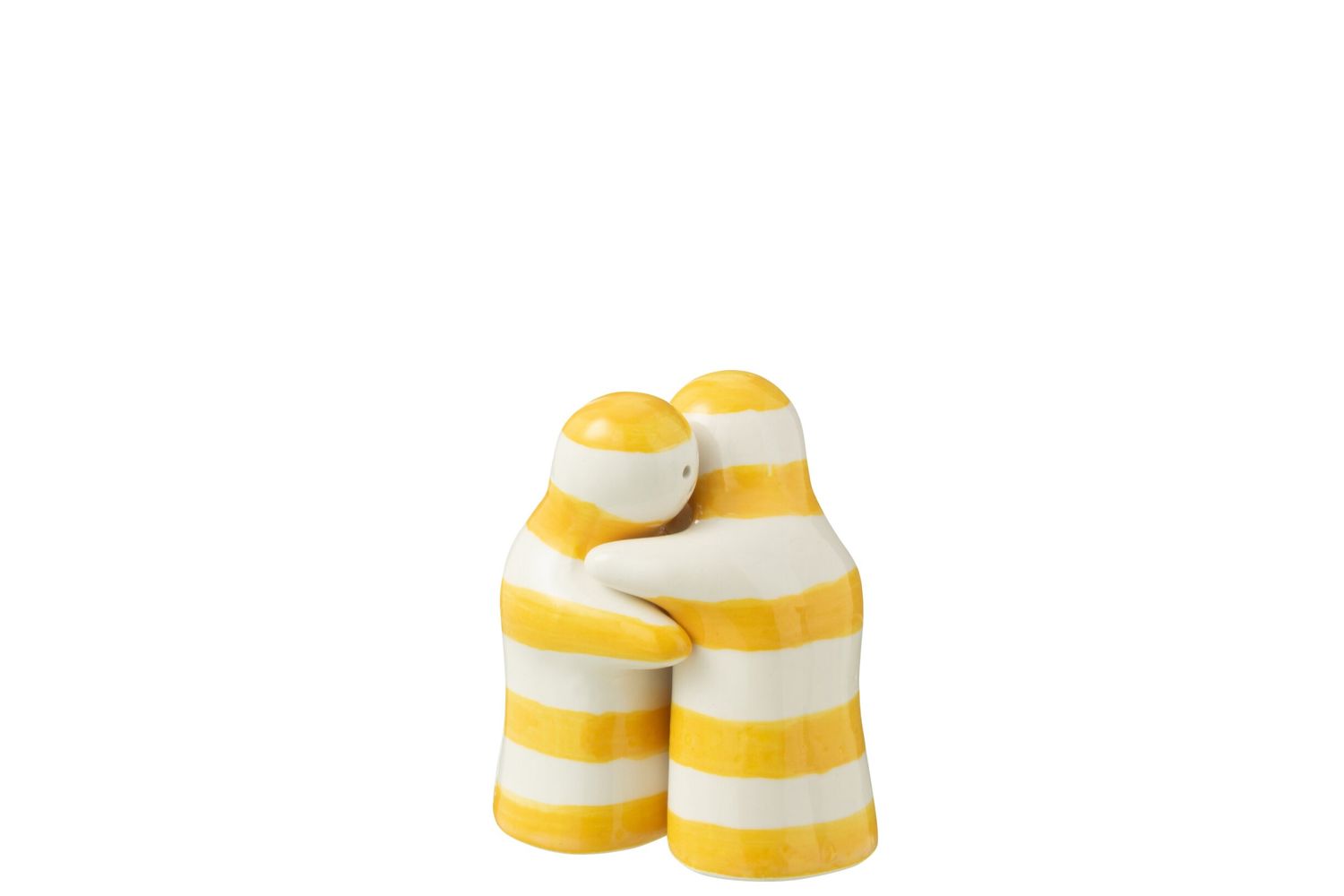 SALT&amp;PEPPER GRANADA STRIPES CERAMIC WHITE/YELLOW