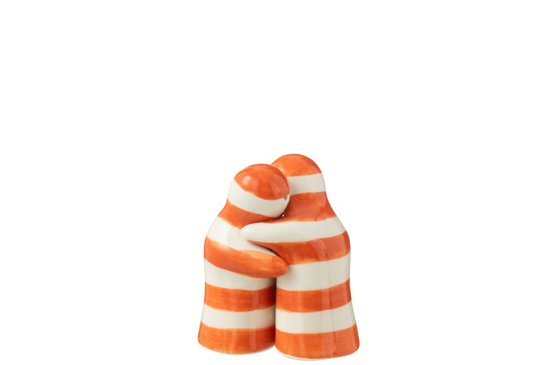 SALT&amp;PEPPER GRANADA STRIPES CERAMIC WHITE/ORANGE