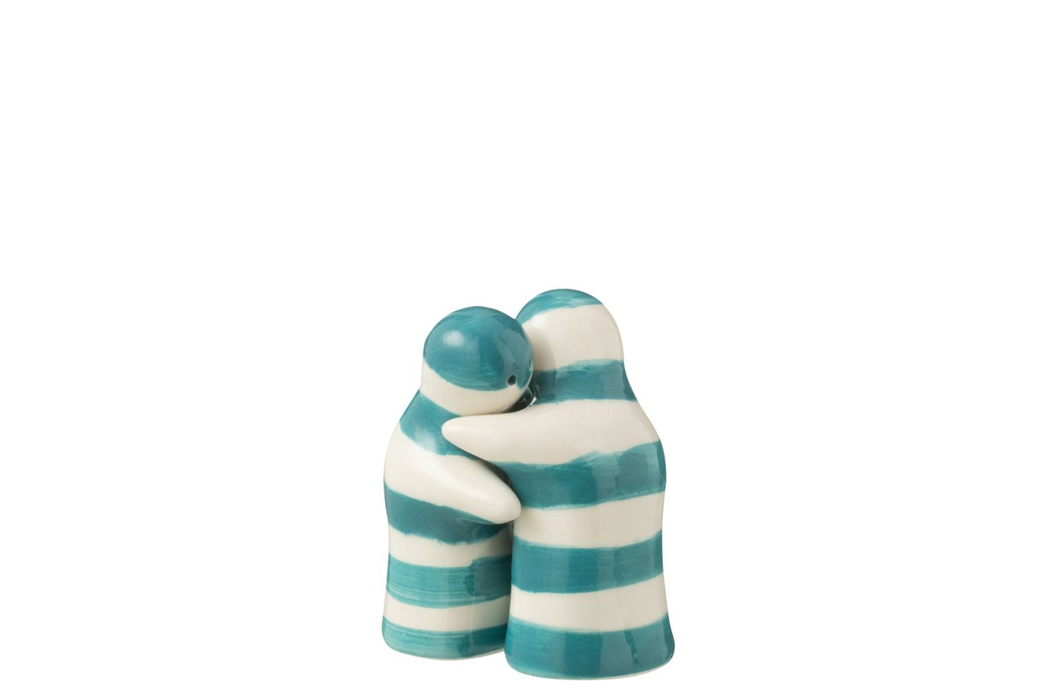 SALT&amp;PEPPER GRANADA STRIPES CERAMIC WHITE/AQUA