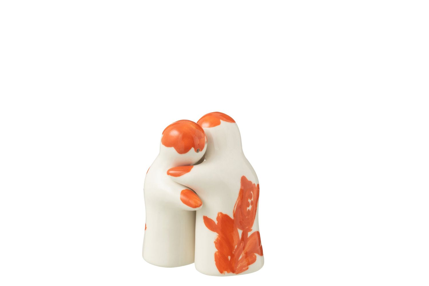 SALT&amp;PEPPER GRANADA CERAMIC WHITE/ORANGE