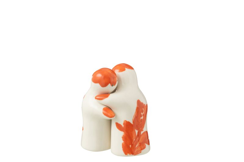SALT&amp;PEPPER GRANADA CERAMIC WHITE/ORANGE
