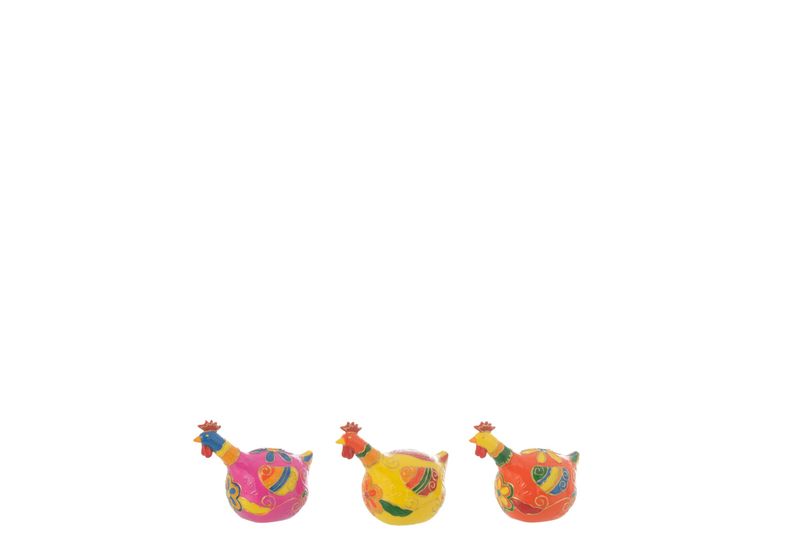 KIPPEN BLOEMEN RESIN MIX SMALL ASSORTIMENT VAN 3
