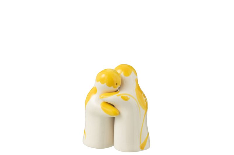 SALT&amp;PEPPER GRANADA CERAMIC WHITE/YELLOW