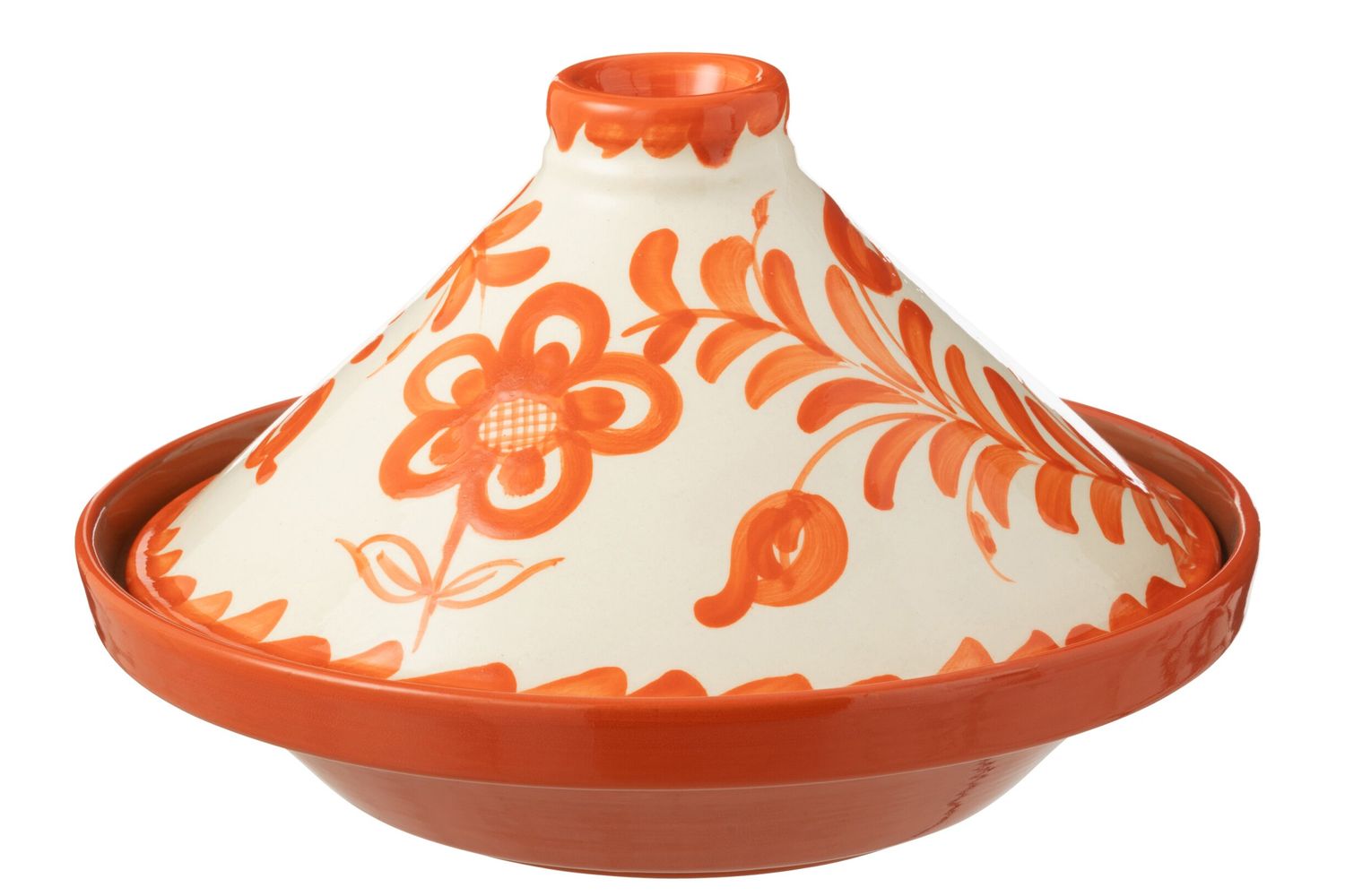 TAGINE GRANADA CERAMIC WHITE/ORANGE