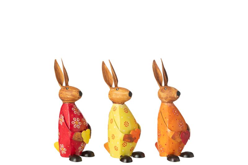 KONIJN MET HART IJZER MIX SMALL ASSORTIMENT VAN 3