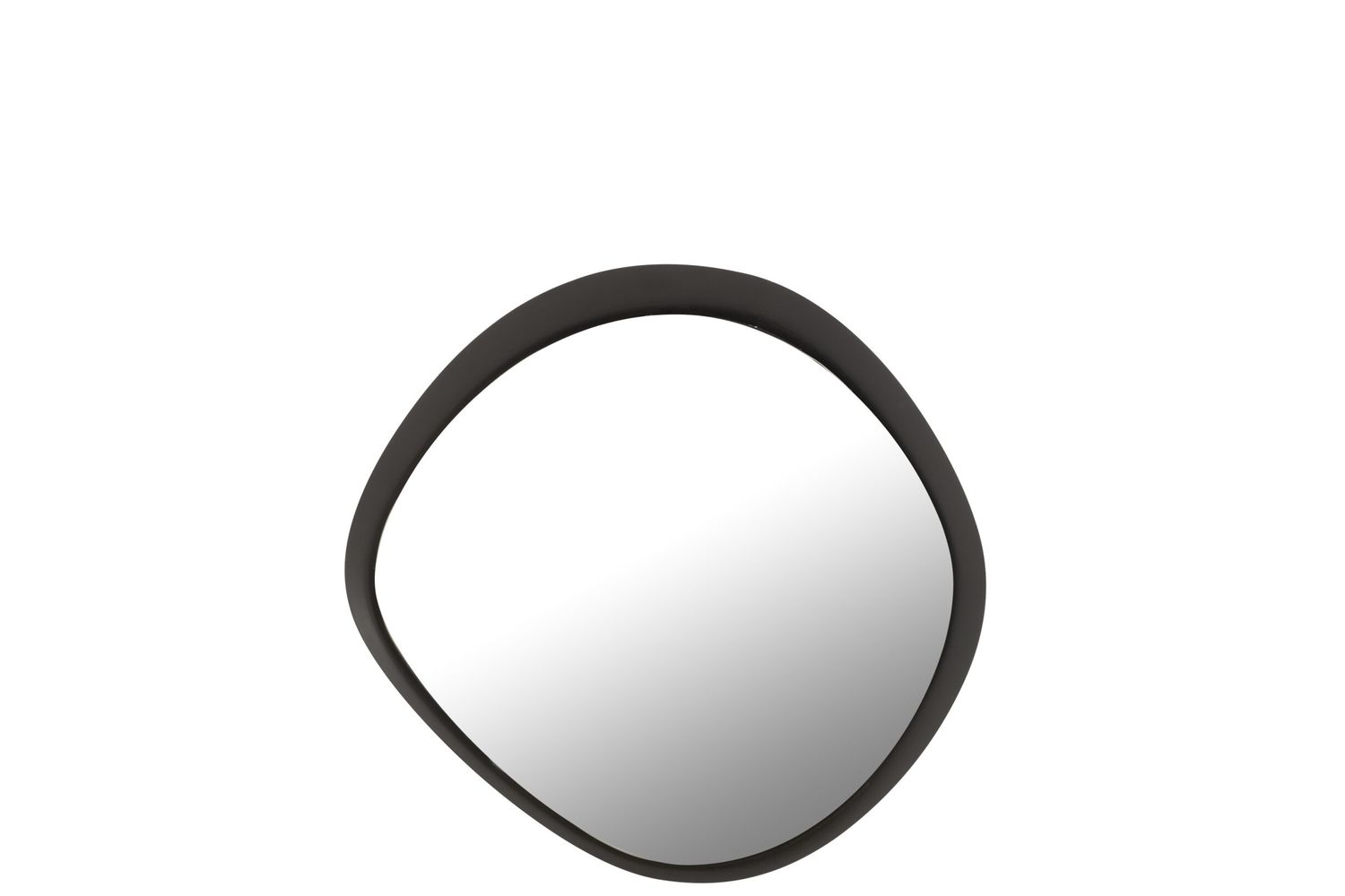 WANDSPIEGEL ROND METAAL/GLAS ZWART SMALL