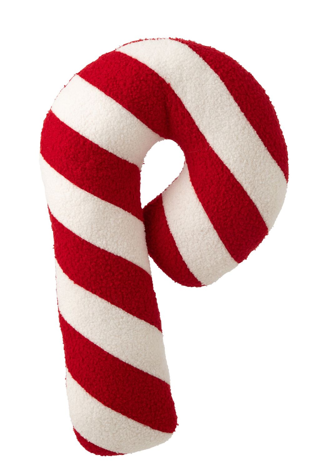KUSSEN ZUURSTOK GESTREEPT POLYESTER KERSTROOD/WIT
