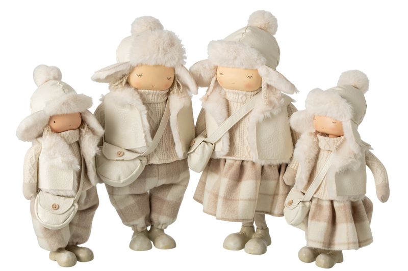 MEISJE STER POLYESTER BEIGE/WIT ASSORTIMENT VAN 3