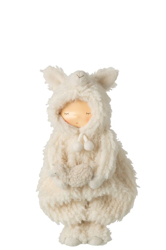 KIND SCHAAP POLYESTER WIT