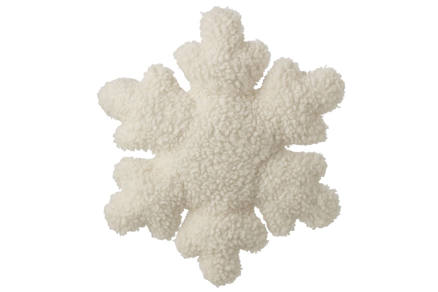 KUSSEN SNEEUWVLOK POLYESTER WIT