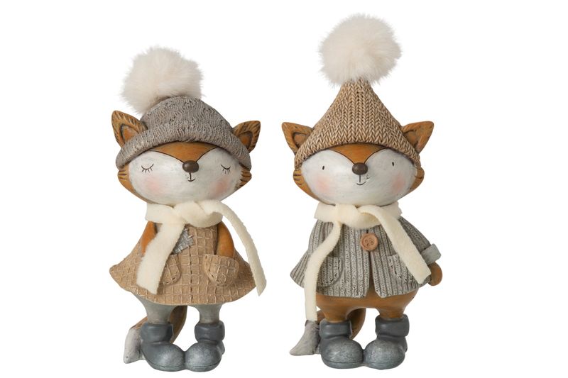 VOS WINTER POLYESTER GRIJS/BRUIN LARGE ASSORTIMENT VAN 2