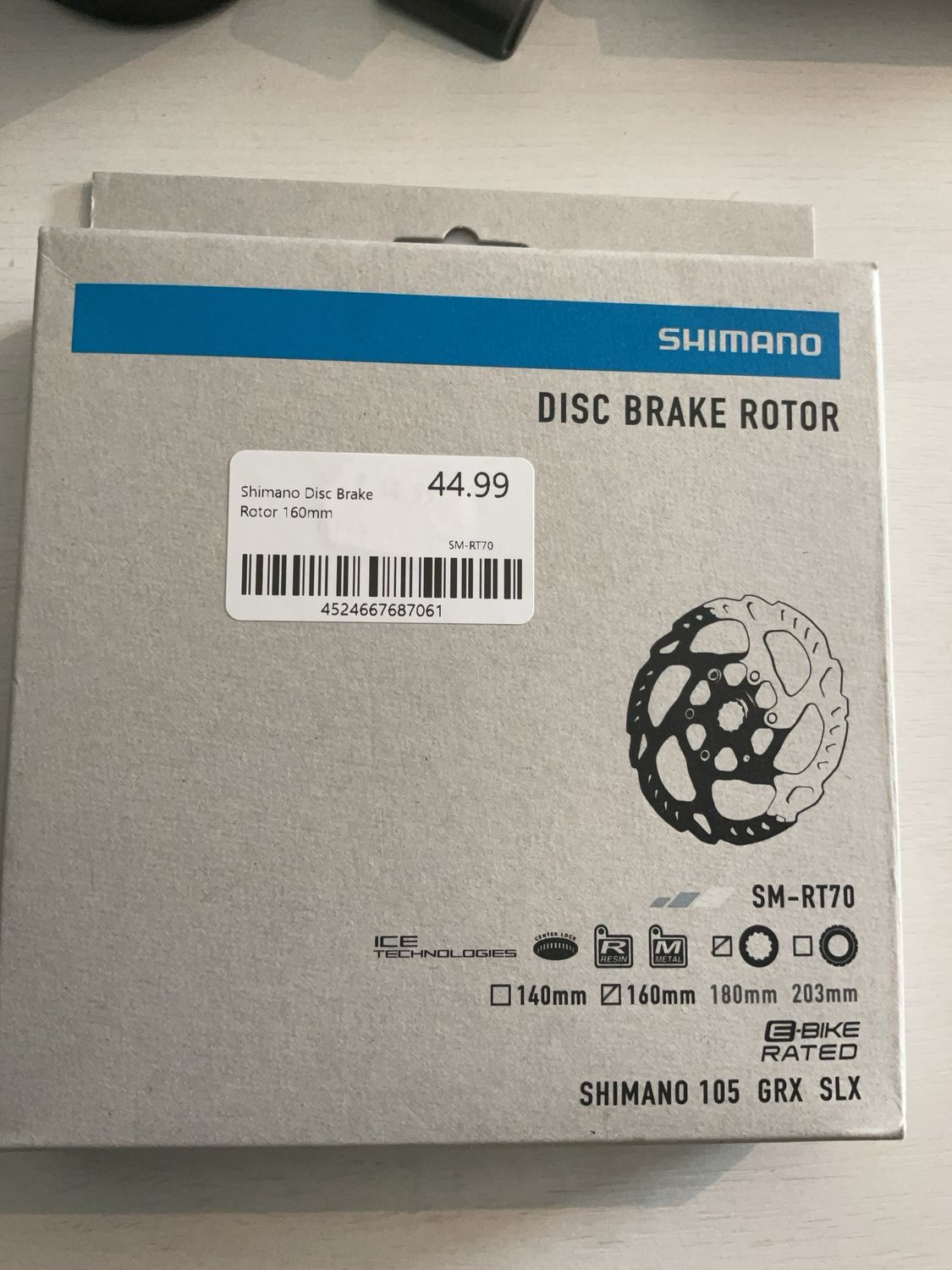Shimano disc brake rotor 160mm
