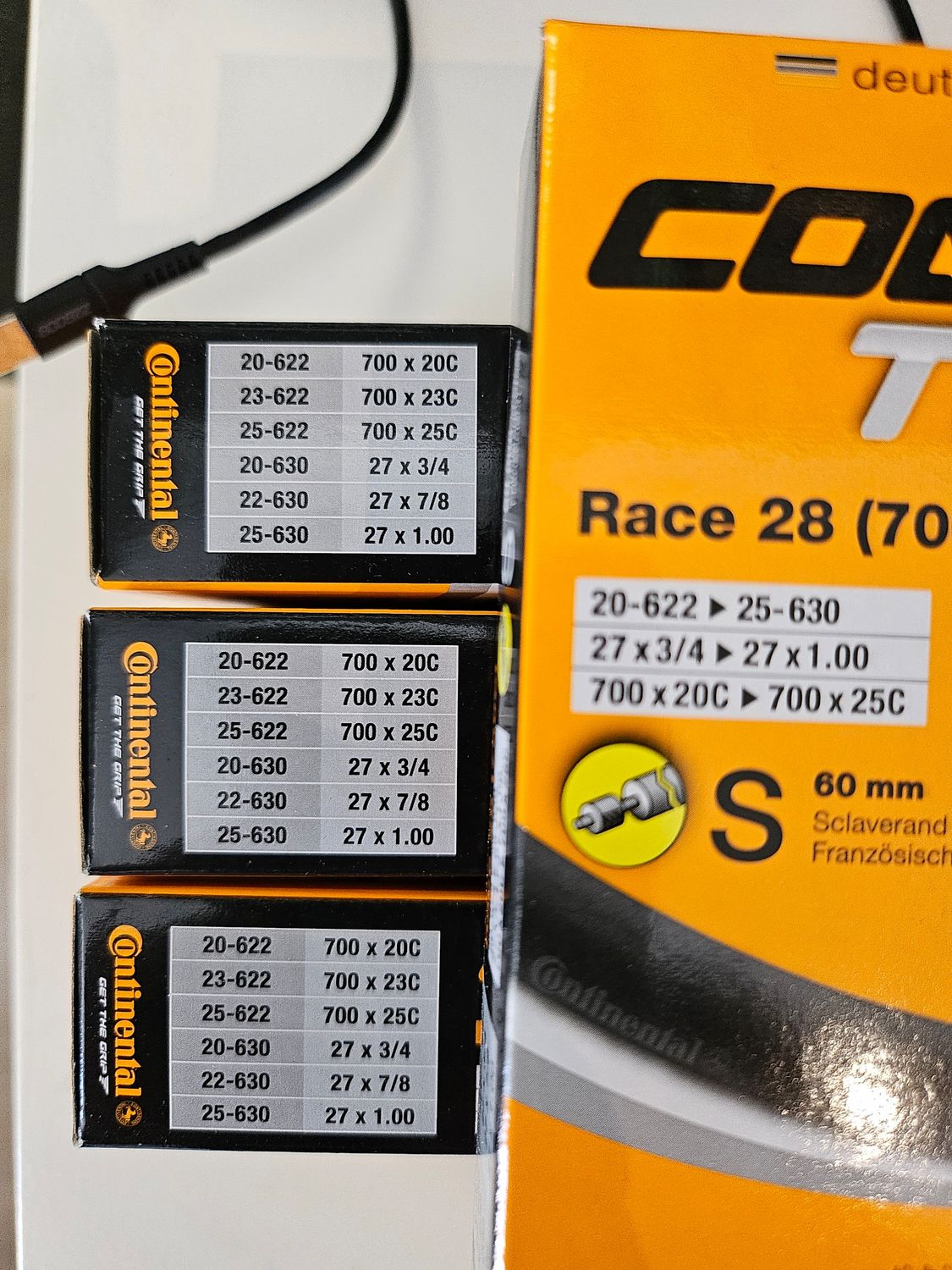 Continental tube 20-622 60mm