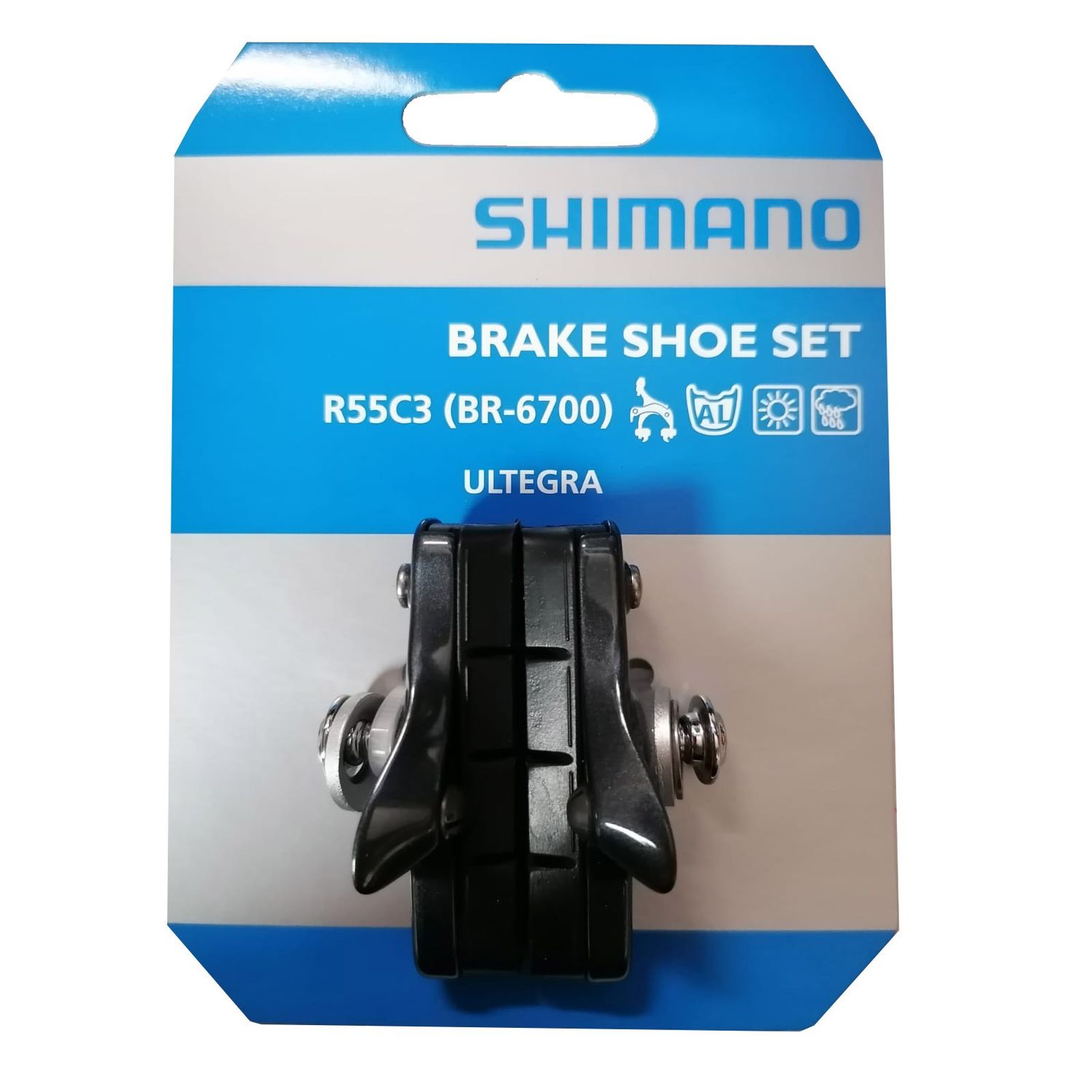 Shimano remblok+houder Ultegra glossy grey BR-6700