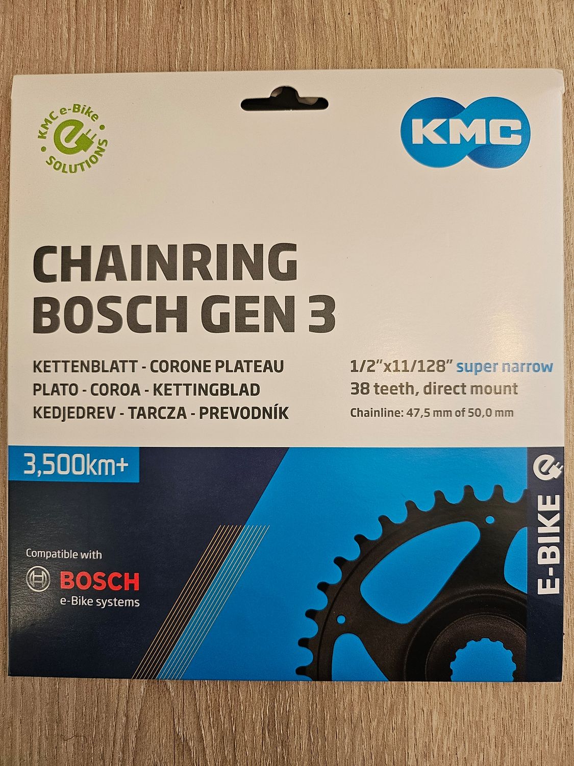 KMC kettingblad Bosch gen 3 super narrow 38T