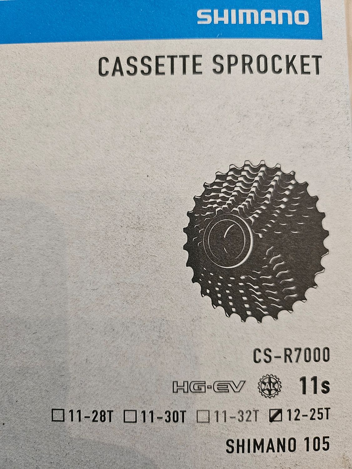 Shimano Cassette 105 11v 12-25