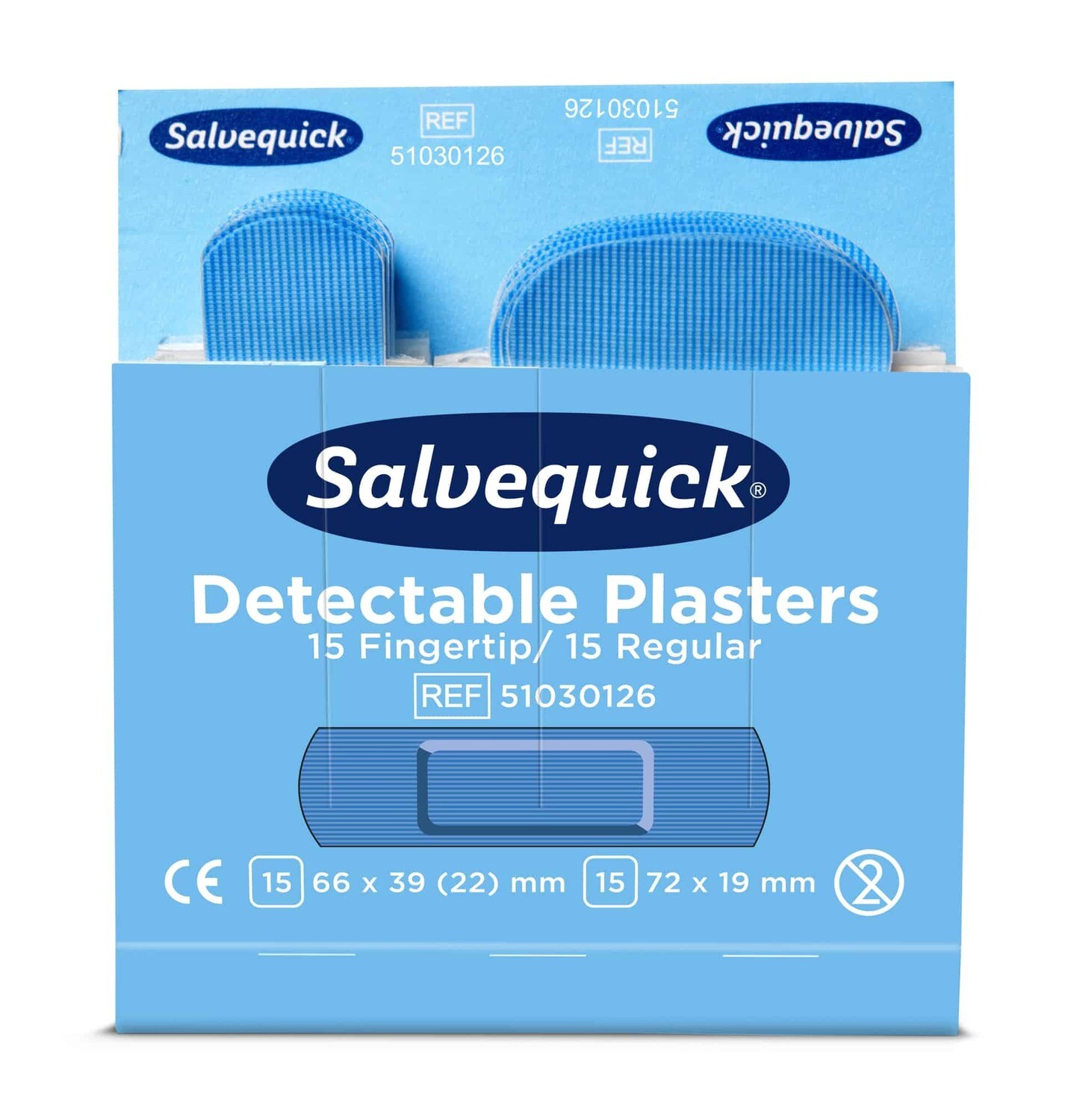 Salvequick set detecteerbare strips + vingerpleisters