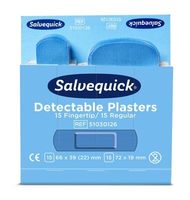 Salvequick set detecteerbare strips + vingerpleisters