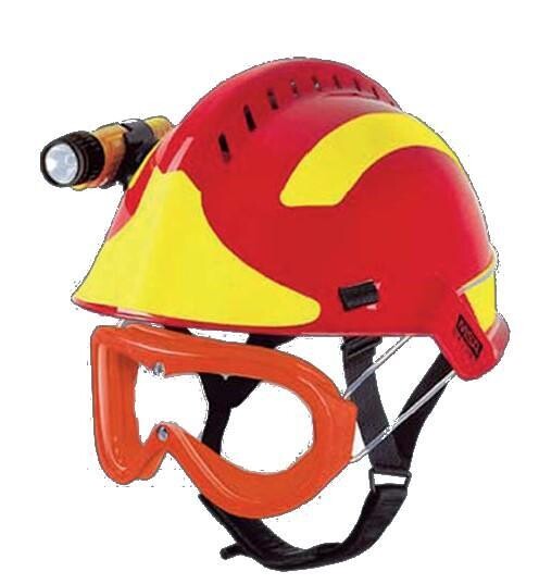 Helm F2 Xtrem met optie bril en lamp