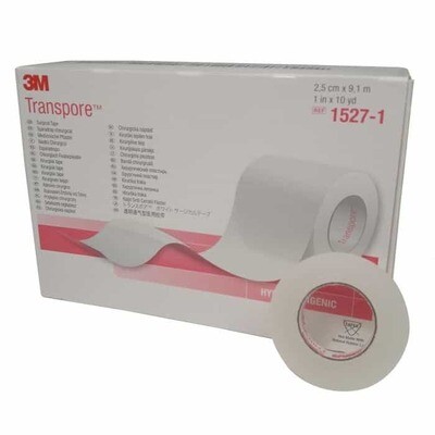 Transpore tape 2.54 cm x 9.1 m - doos van 12