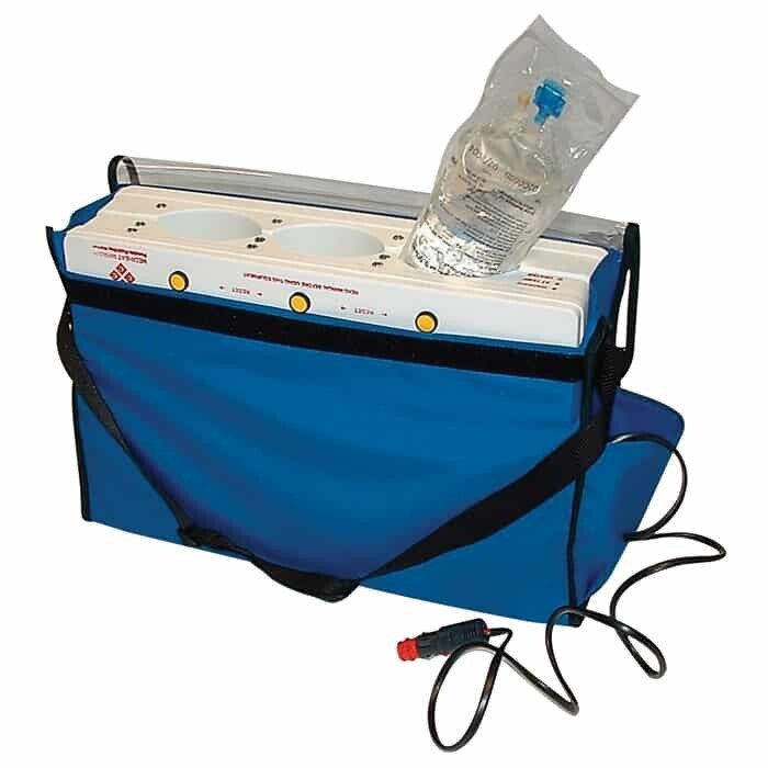 Draagbare infuusverwarmer met draagtas