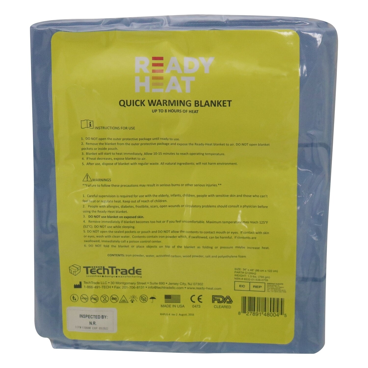 Ready - Heat verwarmingsdeken (12 panelen)