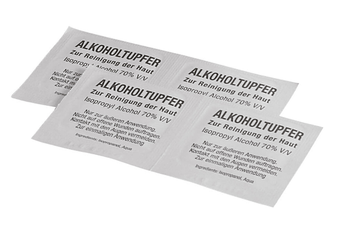 Alco-Prep, alcoholische ontsmettingsdoekjes, 2 stuks