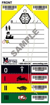 Triagekaart Mettag (pak van 50) Triagekaart Mettag (pak van 50)