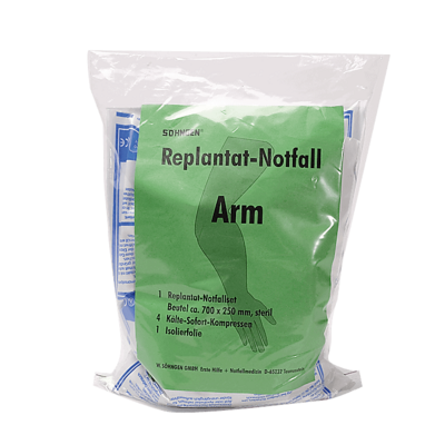 REPLANTATION interventieset bij amputatie ARM (zak 700 x 250 mm, 4 koude kompressen)