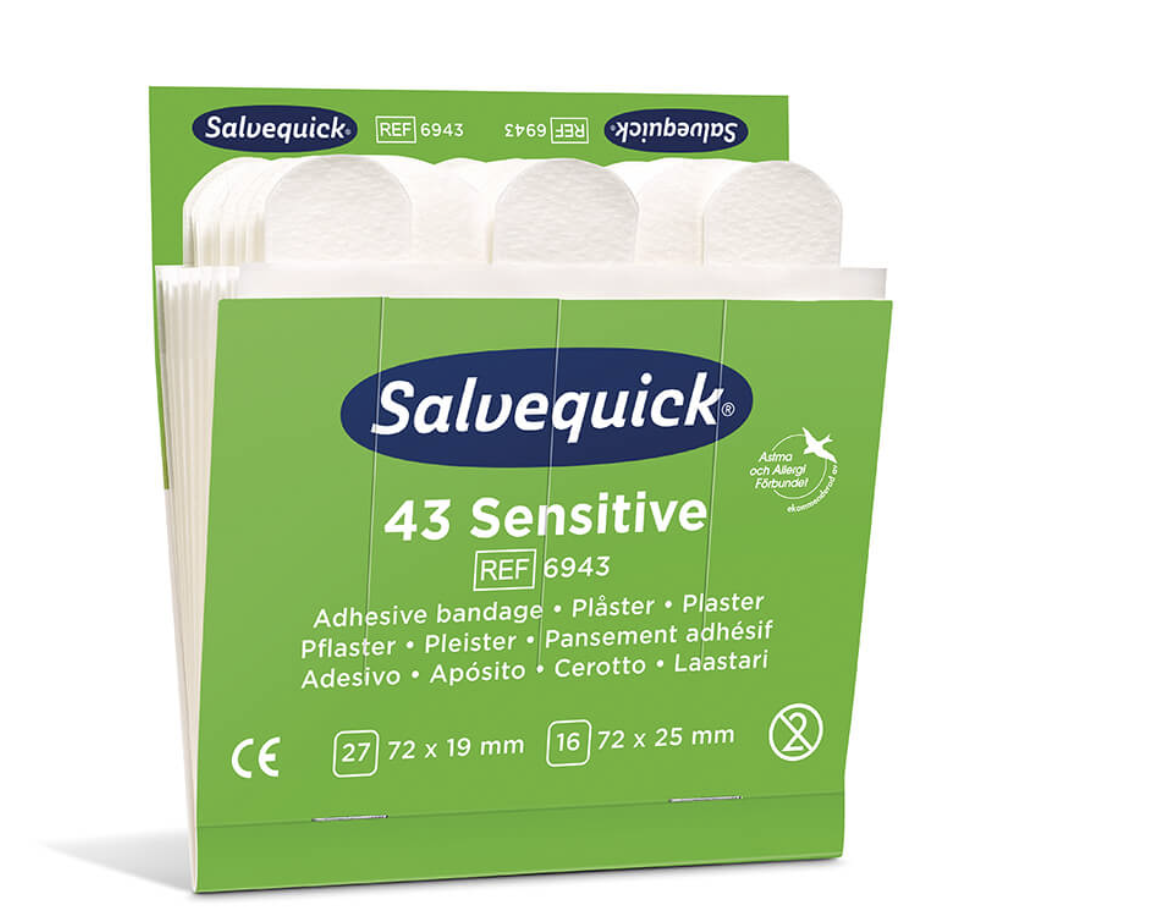 Salvequick 6943, wondpleister strips sensitive