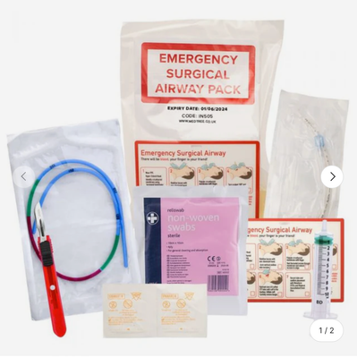 Emergency Surgical Airway Pack - Set van 3 stuks