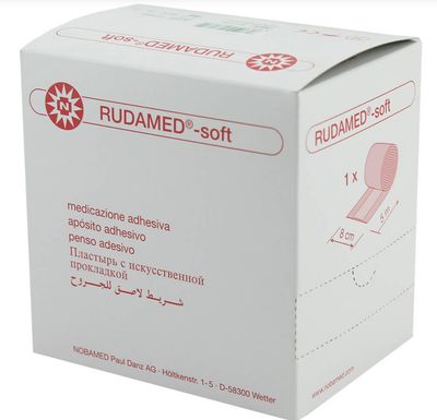 RUDAMED Soft elastische wondpleister 5 m x 8 cm