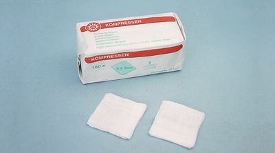 Gaaskompressen - 5 x 5 cm - per 100 verpakt (niet steriel)